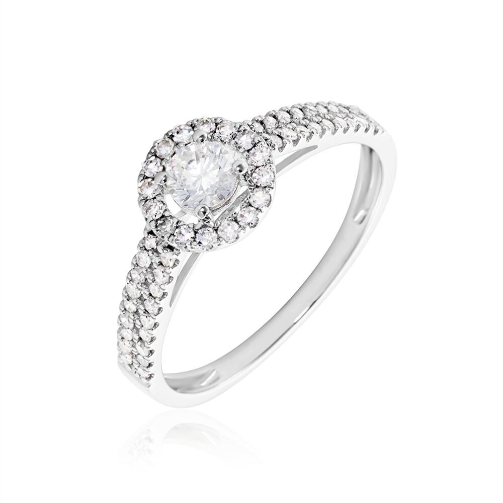 Bague Or Blanc Natanaele Diamants - Solitaires Femme | Marc Orian