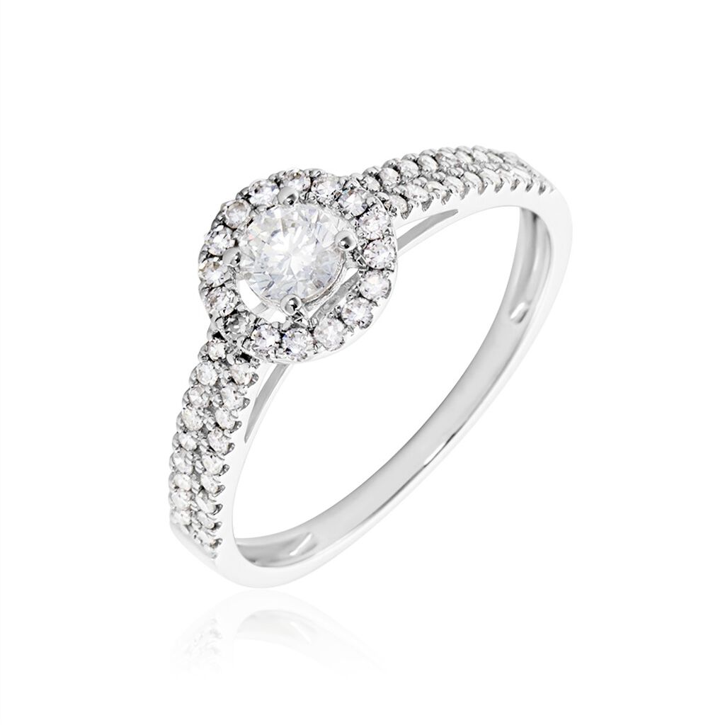 Bague Or Blanc Natanaele Diamants - Solitaires Femme | Marc Orian