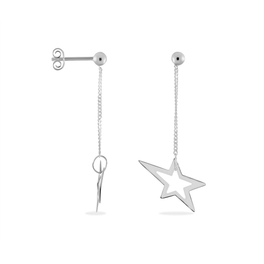 Boucles D'oreilles Pendantes Eloisa Argent Blanc - Pendantes Femme | Marc Orian