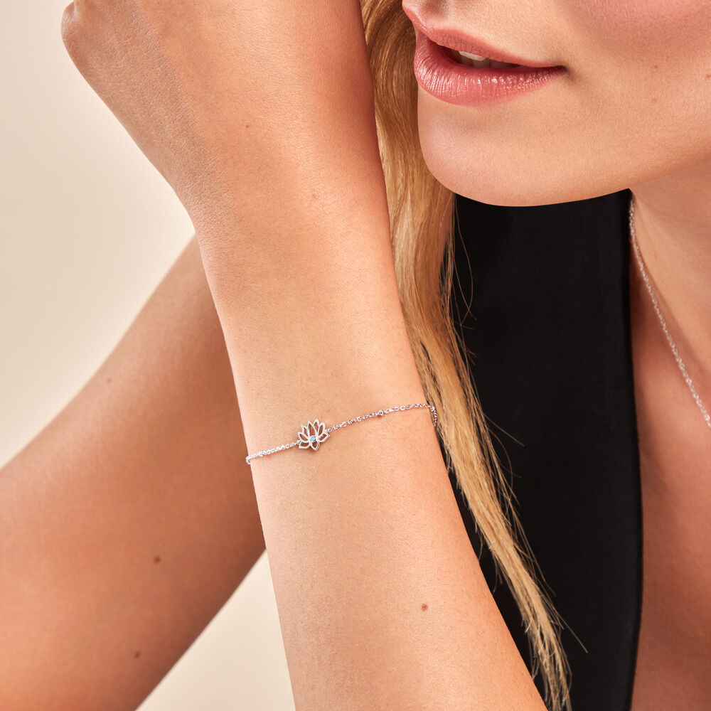 Bracelet Mirabel Argent Blanc Oxyde De Zirconium - Bracelets chaînes Femme | Marc Orian