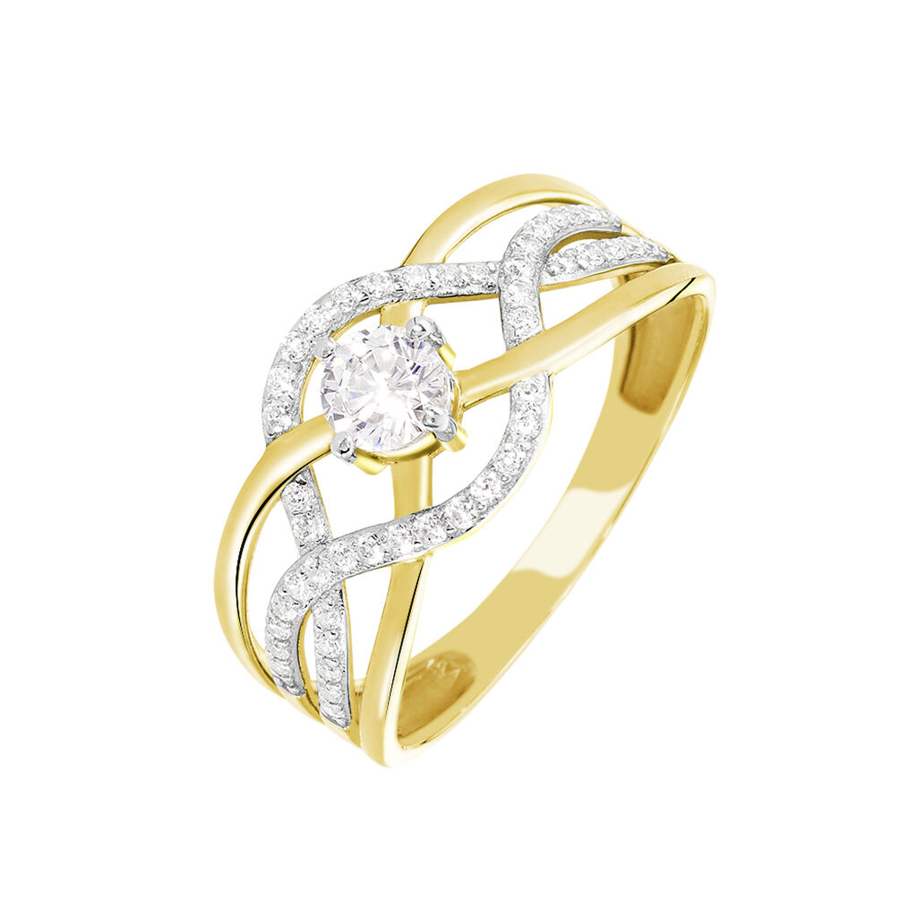 Bague Rozena Or Jaune Oxyde De Zirconium - Bagues avec pierre Femme | Marc Orian