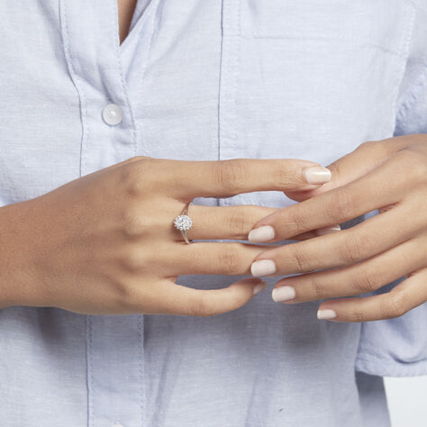 Bague Or Blanc Poemoana Oxydes - Bagues Solitaire Femme | Marc Orian