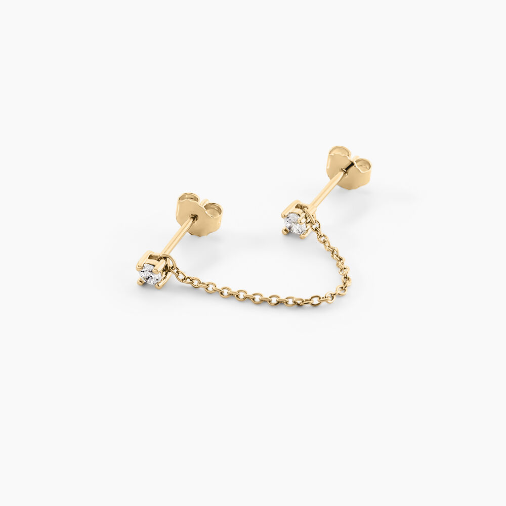 Bijou D'oreille Unitaire Pendante Plaqu&eacute; Or Jaune Dofi Oxyde - Piercings d'oreilles Femme | Marc Orian