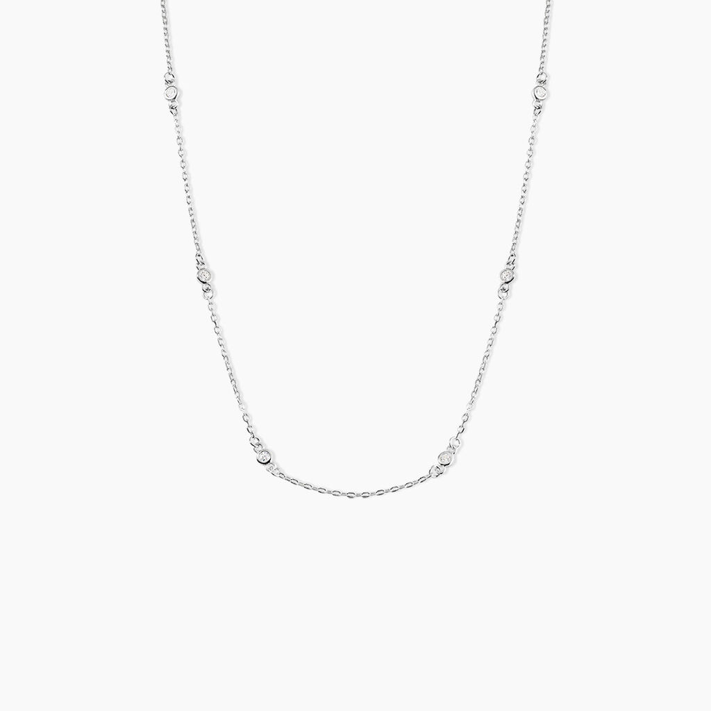 Collier Vashti Argent Blanc Oxyde De Zirconium - Colliers avec pierres Femme | Marc Orian
