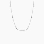 Collier Vashti Argent Blanc Oxyde De Zirconium - Colliers avec pierres Femme | Marc Orian