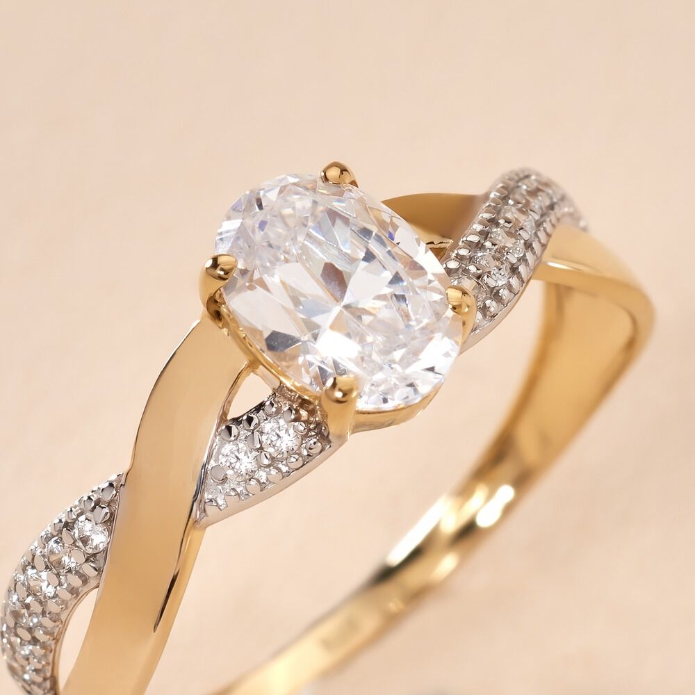 Bague Candice Or Jaune Oxyde De Zirconium - Solitaires Femme | Marc Orian