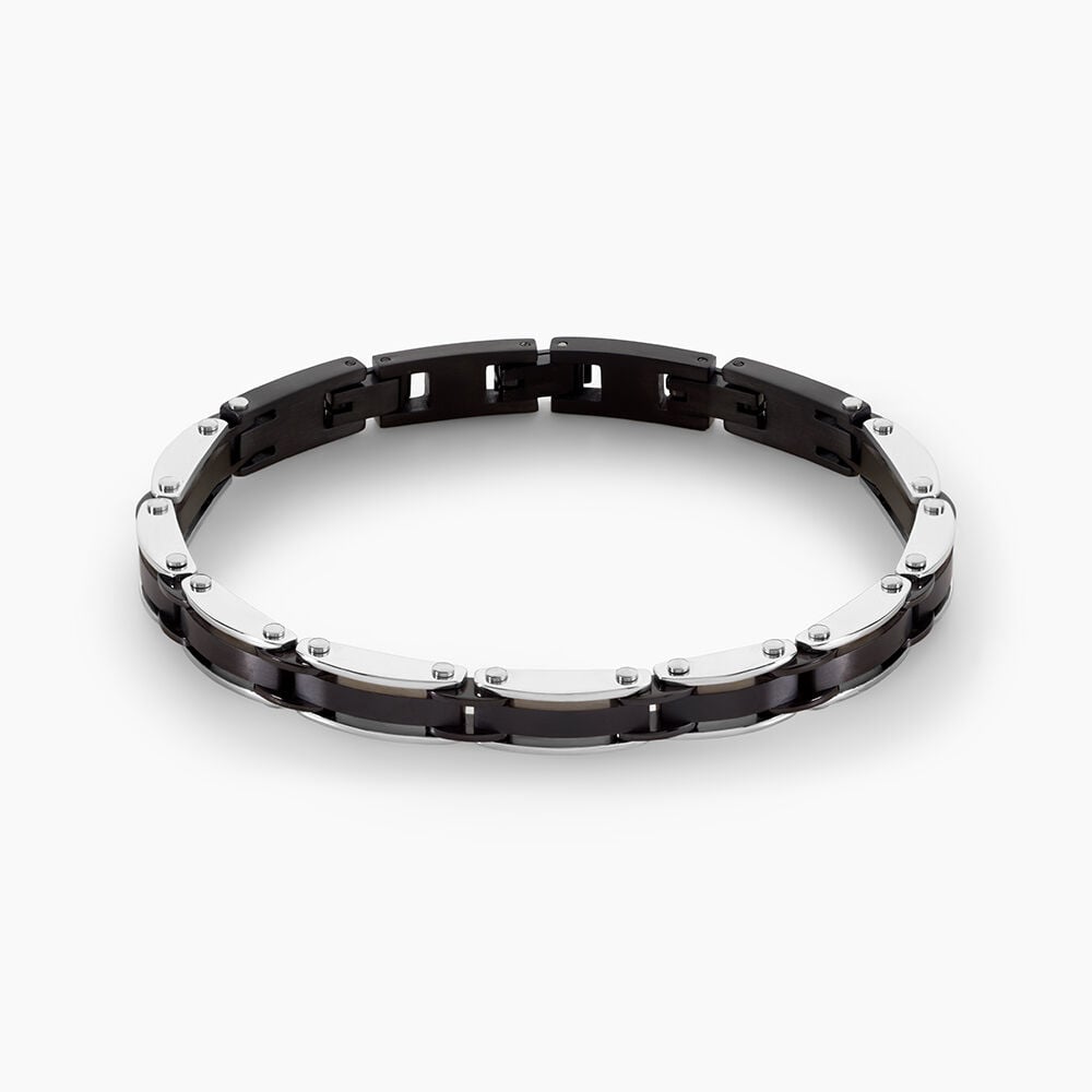 Bracelet Jourdan Acier Noir - Bracelets cha&icirc;nes Homme | Marc Orian