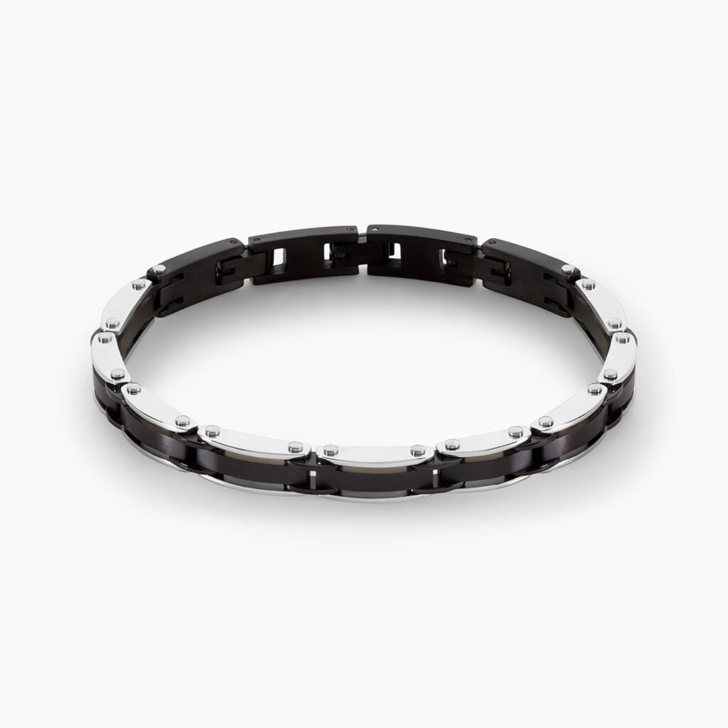 Bracelet Jourdan Acier Noir - Bracelets cha&icirc;nes Homme | Marc Orian