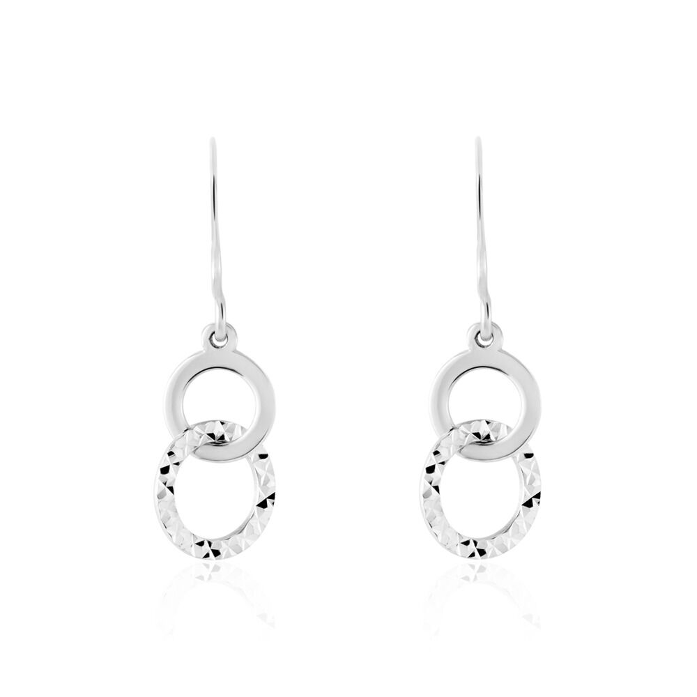 Boucles D'oreilles Pendantes Argent Blanc - Pendantes Femme | Marc Orian