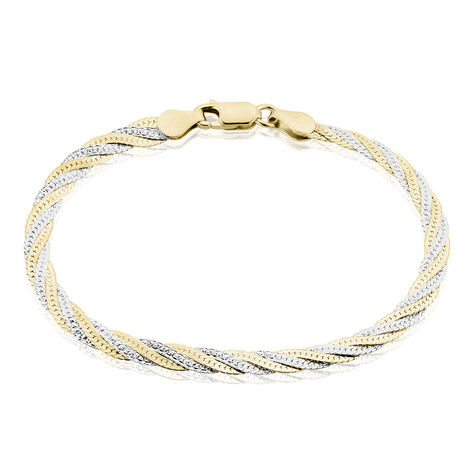 Bracelet Argent Bicolore Akio - Bracelets mailles Femme | Marc Orian