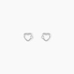 Boucles D'oreilles Puces Elyn Argent Blanc Oxyde De Zirconium - Puces Femme | Marc Orian