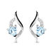 Boucles D'oreilles Puces Silucia Or Blanc Topaze Oxyde De Zirconium - Puces Femme | Marc Orian