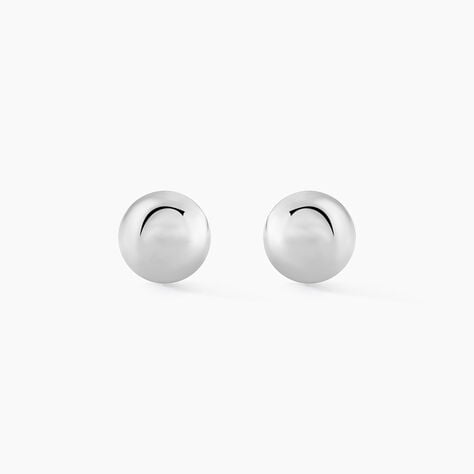 Boucles D'oreilles Puces Virgie Argent Blanc - Puces Femme | Marc Orian