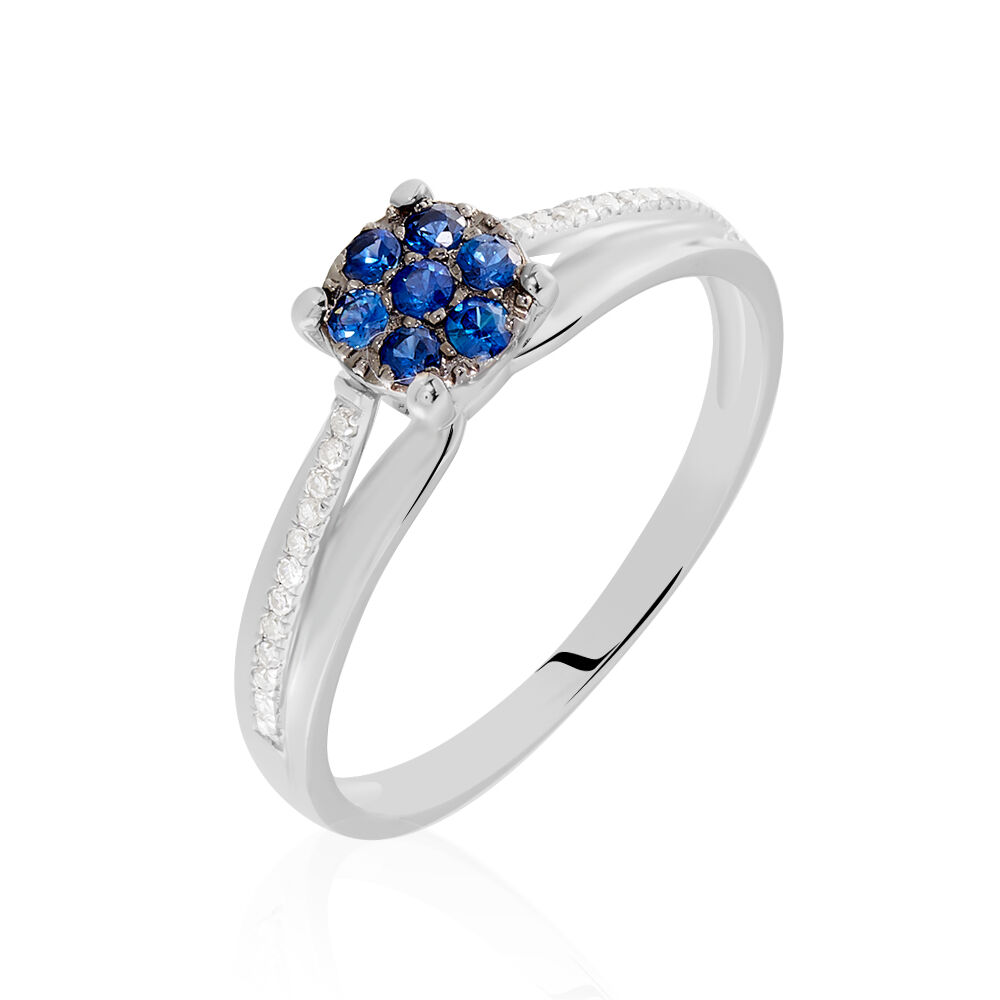 Bague Kate Or Blanc Saphir Et Diamant - Bagues vintage Femme | Marc Orian