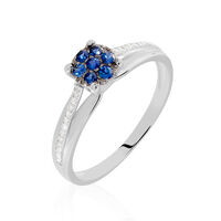 Bague Kate Or Blanc Saphir Et Diamant