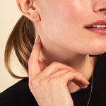 Boucles D'oreilles Puces Lysianne Argent Blanc Oxyde De Zirconium - Puces Femme | Marc Orian