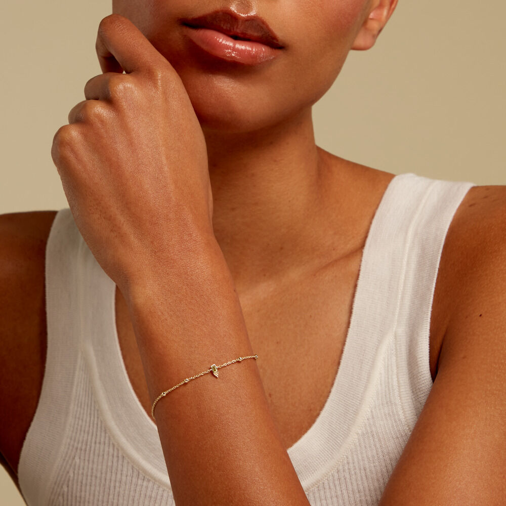 Bracelet Poem Argent Jaune P&eacute;ridot - Bracelets fantaisie Femme | Marc Orian