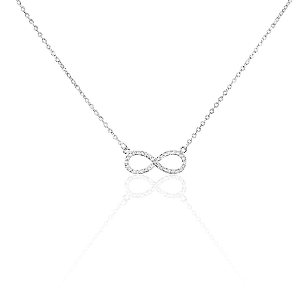 Collier Rowan Argent Blanc Oxyde De Zirconium - Colliers avec pierres Femme | Marc Orian