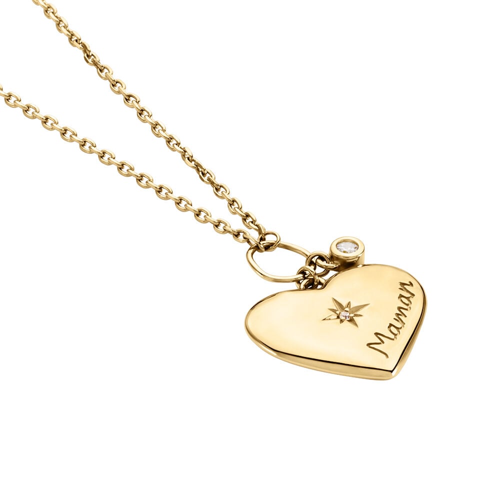 Collier Shima Plaque Or Jaune Oxyde De Zirconium - Colliers avec pierres Femme | Marc Orian