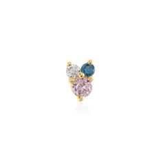 Boucle D'oreille Puce Unitaire Plaqué Or Jaune Miksa Oxydes - Boucles d'oreilles Ear cuffs Femme | Marc Orian