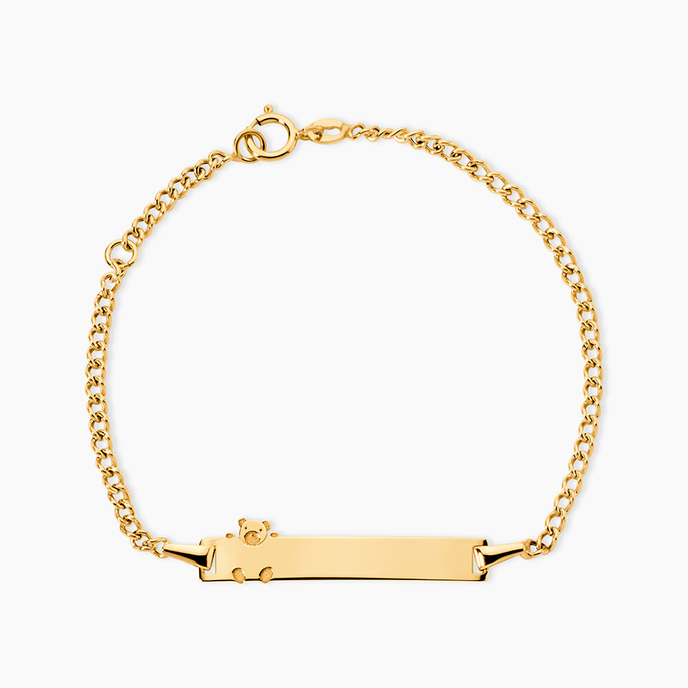 Bracelet Identit&eacute; Etheline Maille Gourmette Or Jaune - Gourmettes Enfant | Marc Orian