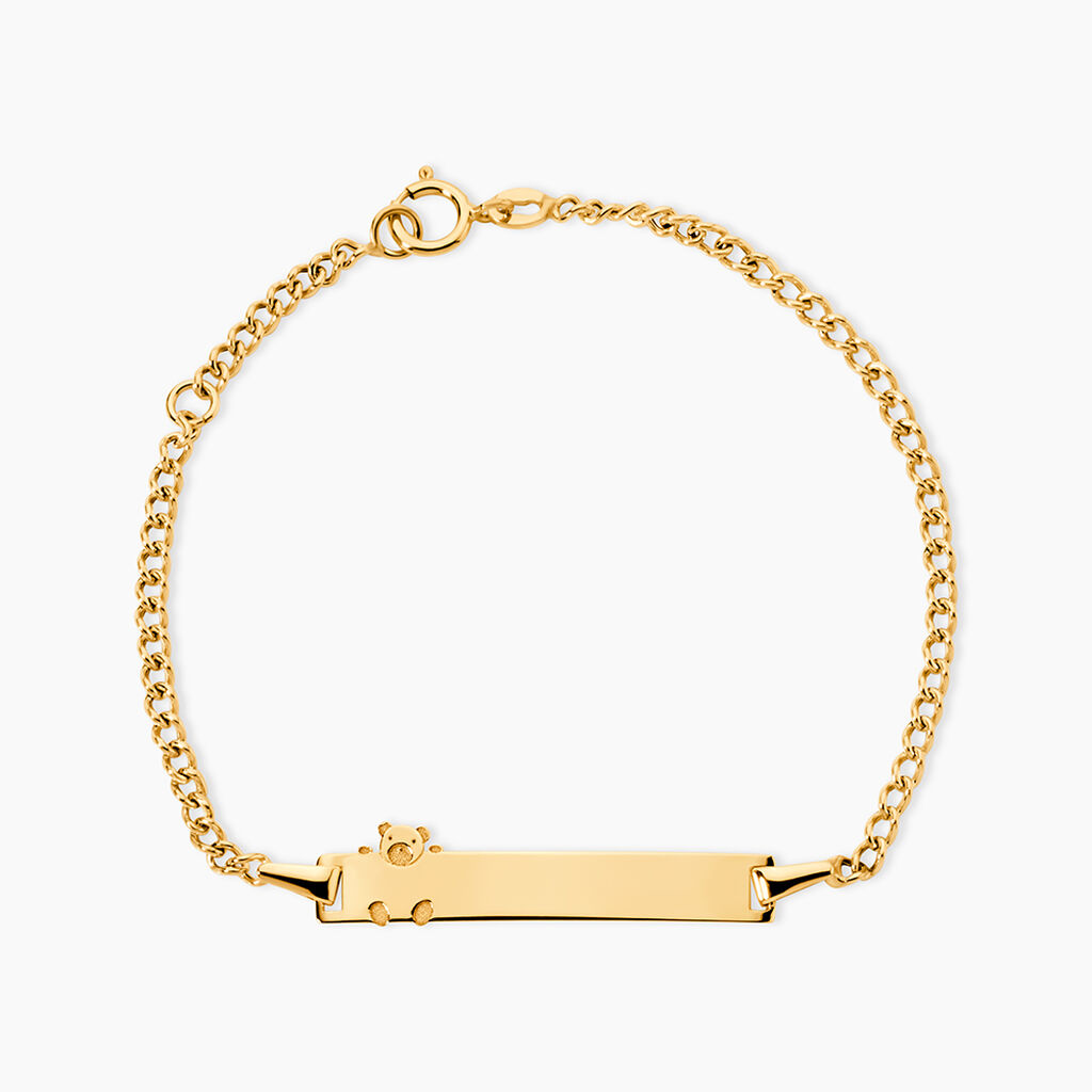 Bracelet Identit&eacute; Etheline Maille Gourmette Or Jaune - Gourmettes Enfant | Marc Orian