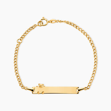 Bracelet Identit&eacute; Etheline Maille Gourmette Or Jaune