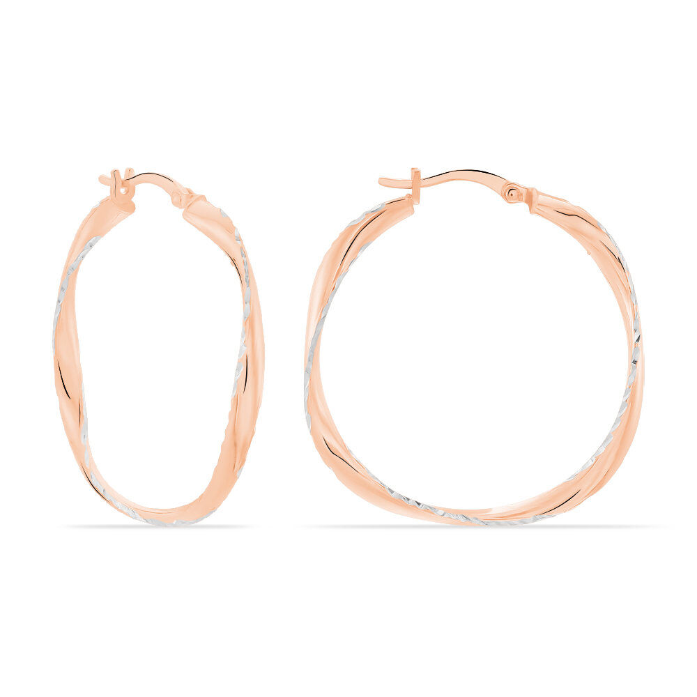 Créoles Argent Rose Alieno - Créoles Femme | Marc Orian