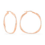 Cr&eacute;oles Argent Rose Alieno - Cr&eacute;oles Femme | Marc Orian