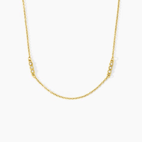 Collier Sheima Acier Jaune Oxyde De Zirconium - Colliers avec pierres Femme | Marc Orian