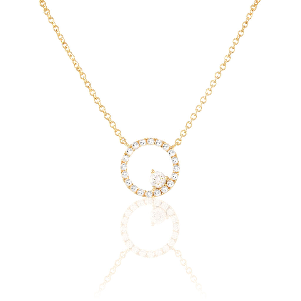 Collier Lila Plaque Or Jaune Oxyde De Zirconium - Colliers avec pierres Femme | Marc Orian