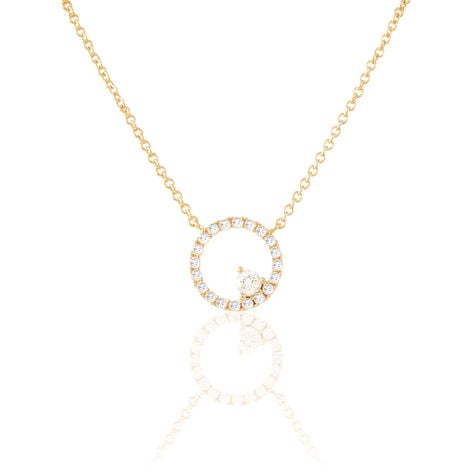 Collier Lila Plaque Or Jaune Oxyde De Zirconium - Colliers avec pierres Femme | Marc Orian
