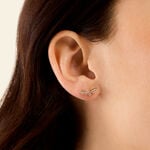 Boucles D'Oreilles Puces Ombeline Argent Dor&eacute; A L'Or 750/1000 Oxyde De Zirconium - Puces Femme | Marc Orian