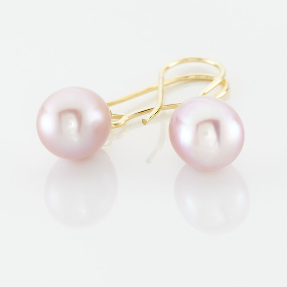 Boucles D'oreilles Pendantes Baroque Or Jaune Perle De Culture - Boucles d'oreilles mariage Femme | Marc Orian