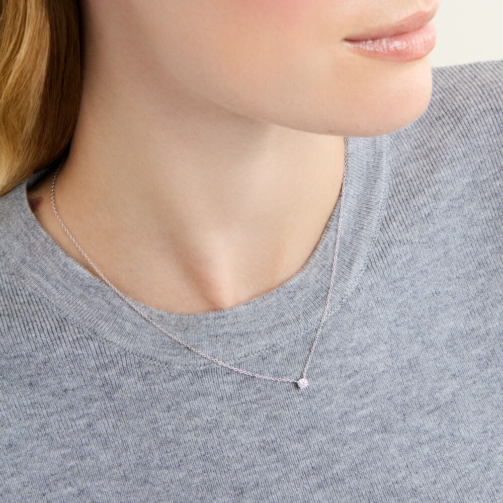 Collier Argent Lylwenn Oxydes De Zirconium - Colliers solitaires Femme | Marc Orian