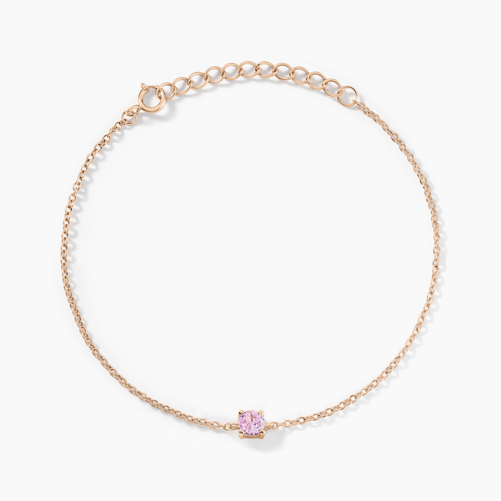 Bracelet Lylwen Argent Rose Oxyde De Zirconium - Bracelets chaînes Femme | Marc Orian