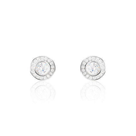 Boucles D'oreilles Puces Marquise Argent Blanc Oxyde De Zirconium - Puces Femme | Marc Orian