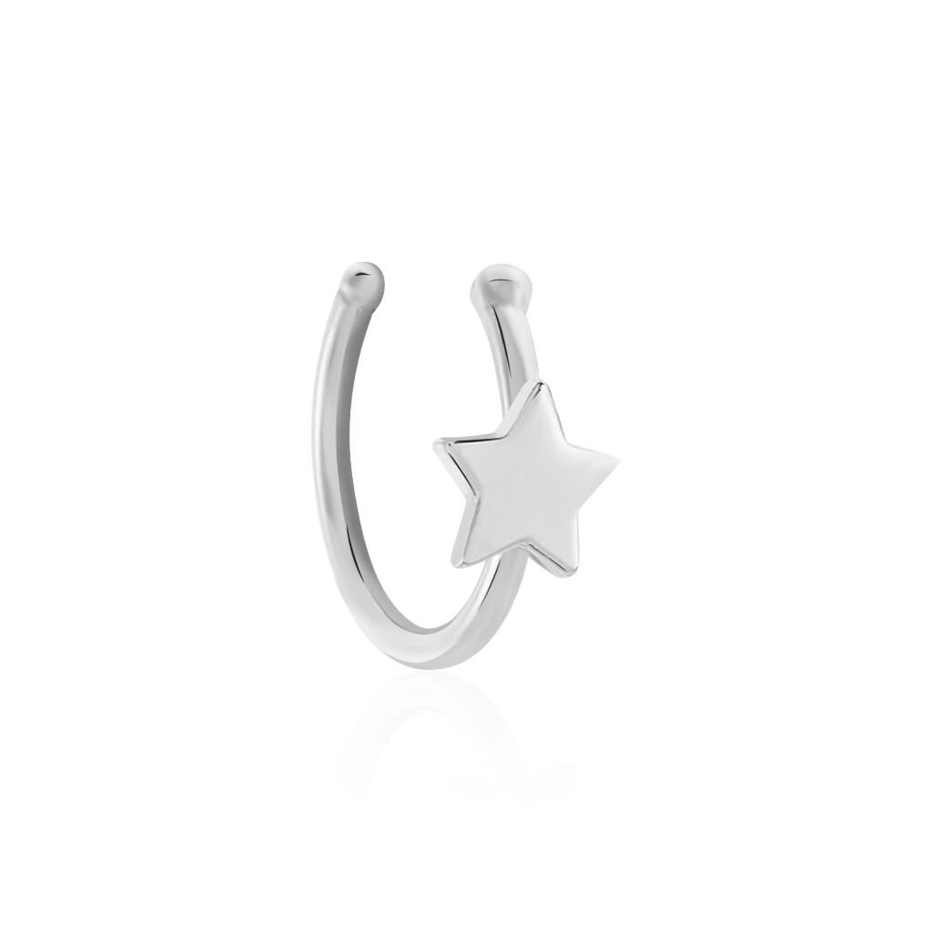 Bague D'oreille Puce Unitaire Astre Argent Blanc - Puces Femme | Marc Orian