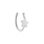 Bague D'oreille Puce Unitaire Astre Argent Blanc - Puces Femme | Marc Orian