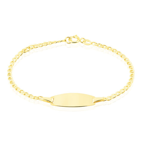 Bracelet Identité Fanelia Maille Marine Or Jaune - Gourmettes Enfant | Marc Orian
