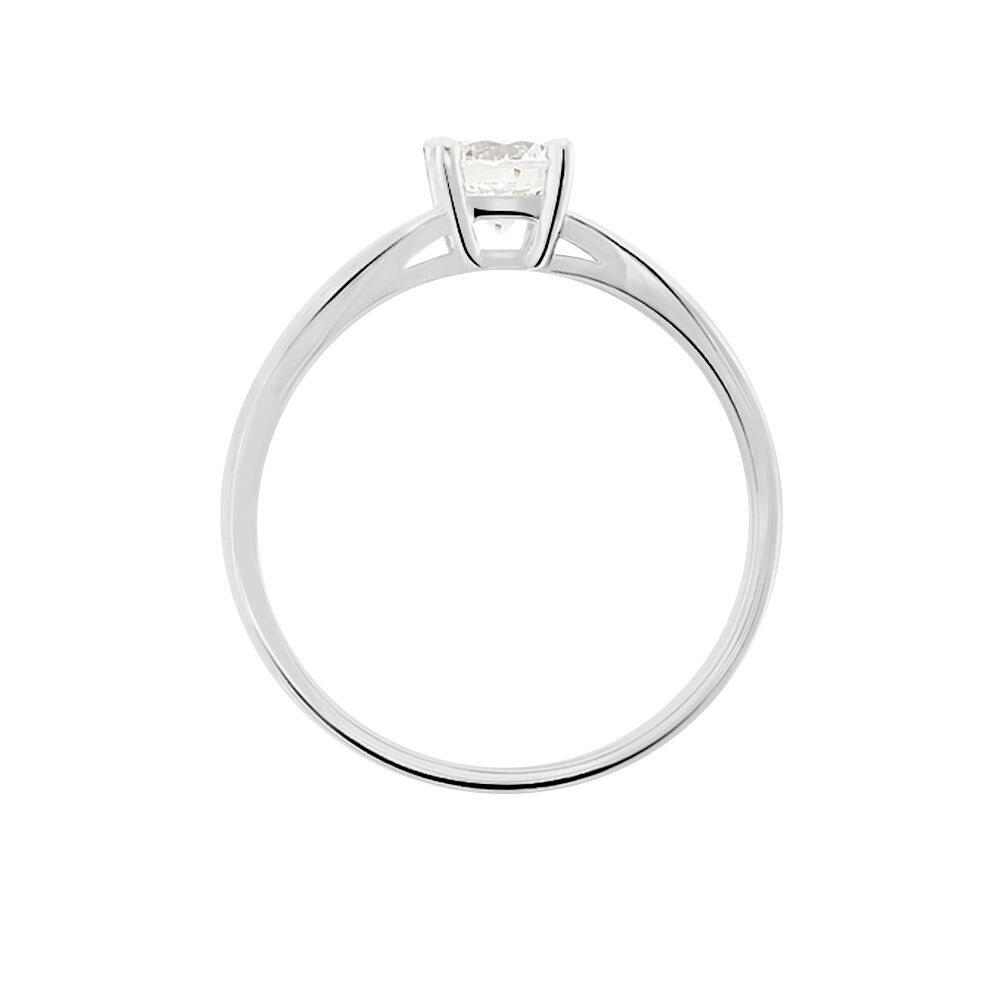 Bague Solitaire Apryl Or Blanc Oxyde De Zirconium - Solitaires Femme | Marc Orian