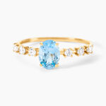 Bague Mahendra Or Jaune Topaze Oxyde De Zirconium - Bagues pierres fines Femme | Marc Orian