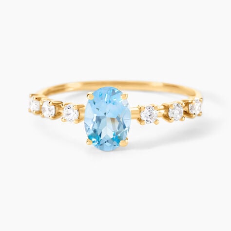 Bague Mahendra Or Jaune Topaze Oxyde De Zirconium - Bagues pierres fines Femme | Marc Orian