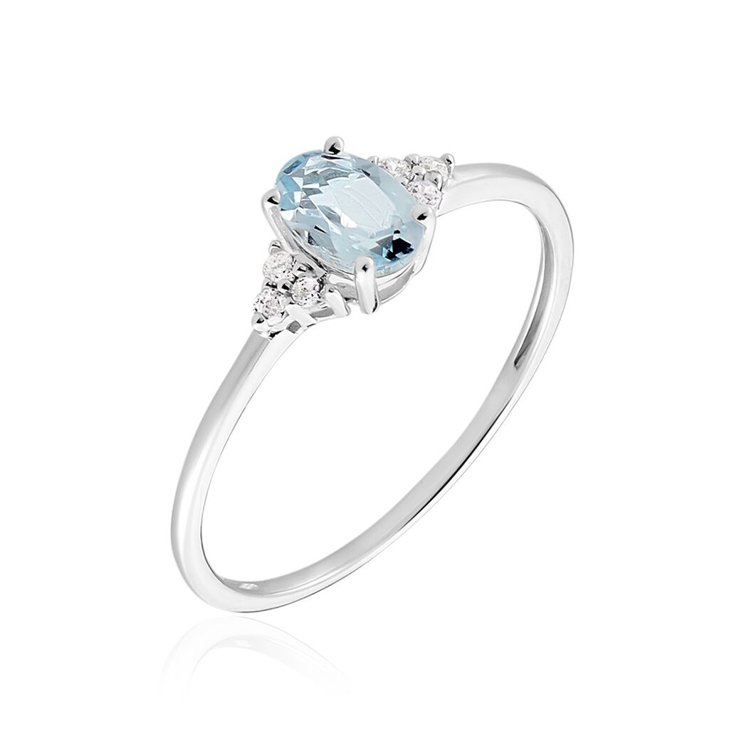 Bague Diapre Or Blanc Topaze Oxyde De Zirconium - Bagues pierres fines Femme | Marc Orian