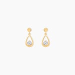 Boucles D'oreilles Pendantes Phaenna Or Jaune Oxyde De Zirconium - Pendantes Femme | Marc Orian