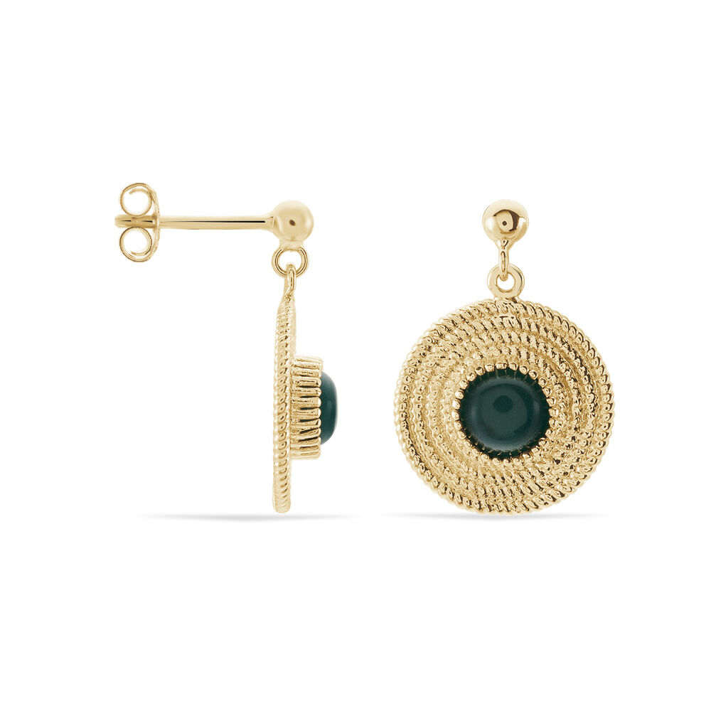 Boucles D'oreilles Pendantes Ilia Plaqué Or Jaune Verre - Pendantes Femme | Marc Orian