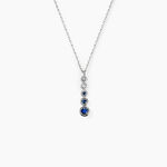 Collier Josephine Or Blanc Saphir Et Diamant - Colliers avec pierres Femme | Marc Orian