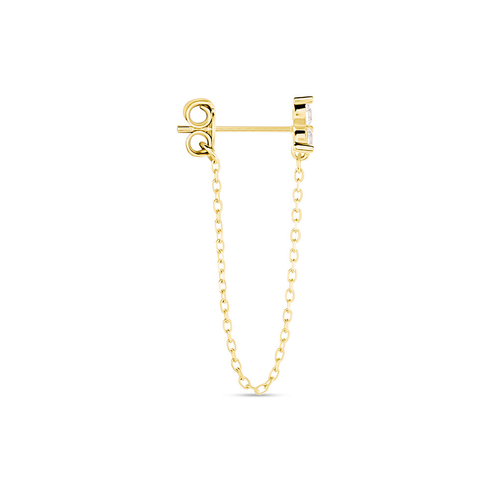 Boucle D'oreille Unitaire Edweena Or Jaune Oxyde De Zirconium - Piercings d'oreilles Femme | Marc Orian