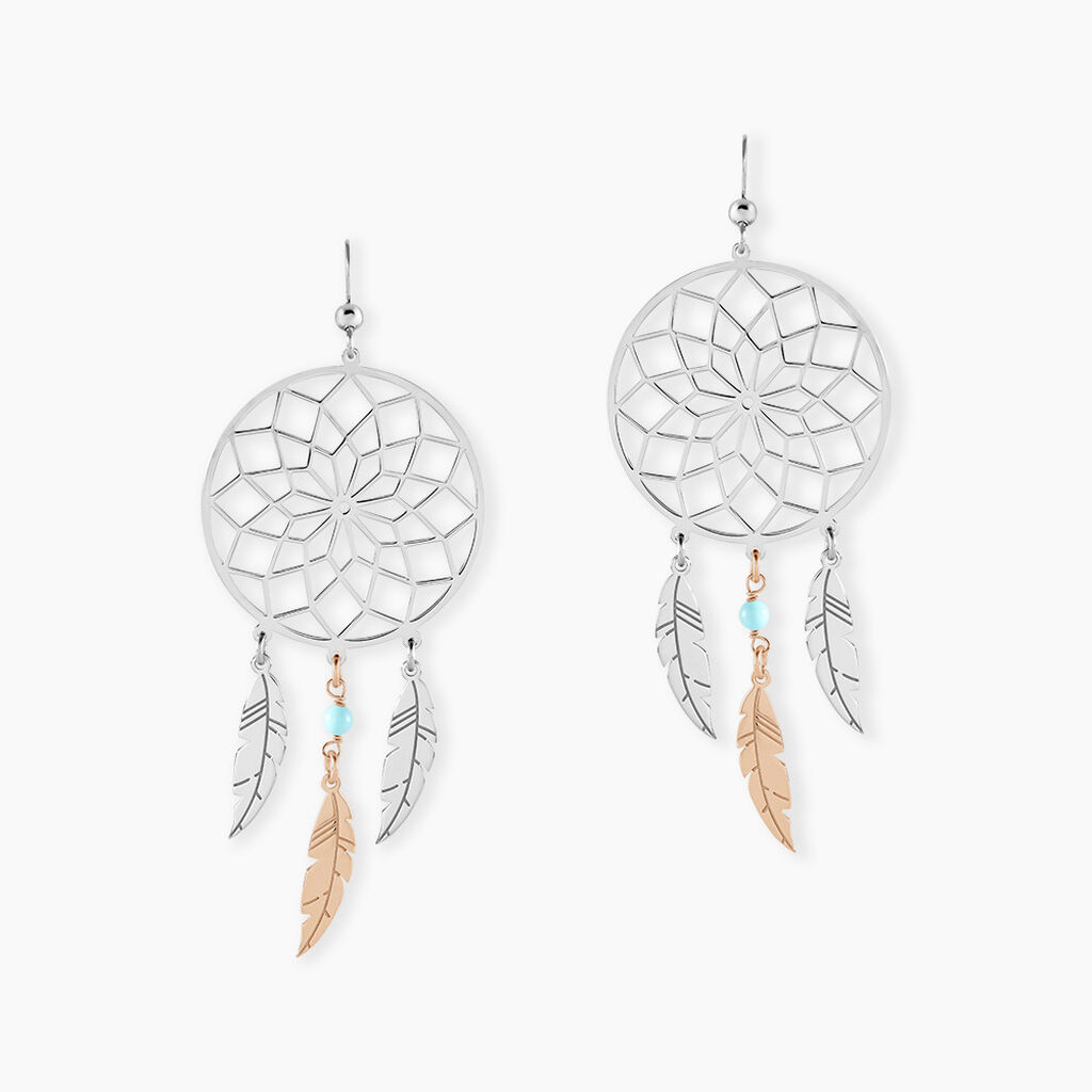 Boucles D'oreilles Pendantes Misalie Argent Blanc - Pendantes Femme | Marc Orian