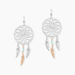 Boucles D'oreilles Pendantes Misalie Argent Blanc - Pendantes Femme | Marc Orian